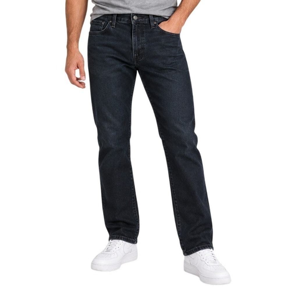 Levis 505 Dark Wash Black Denim Regular Fit Straight Leg Jeans‎ Men's 32x30